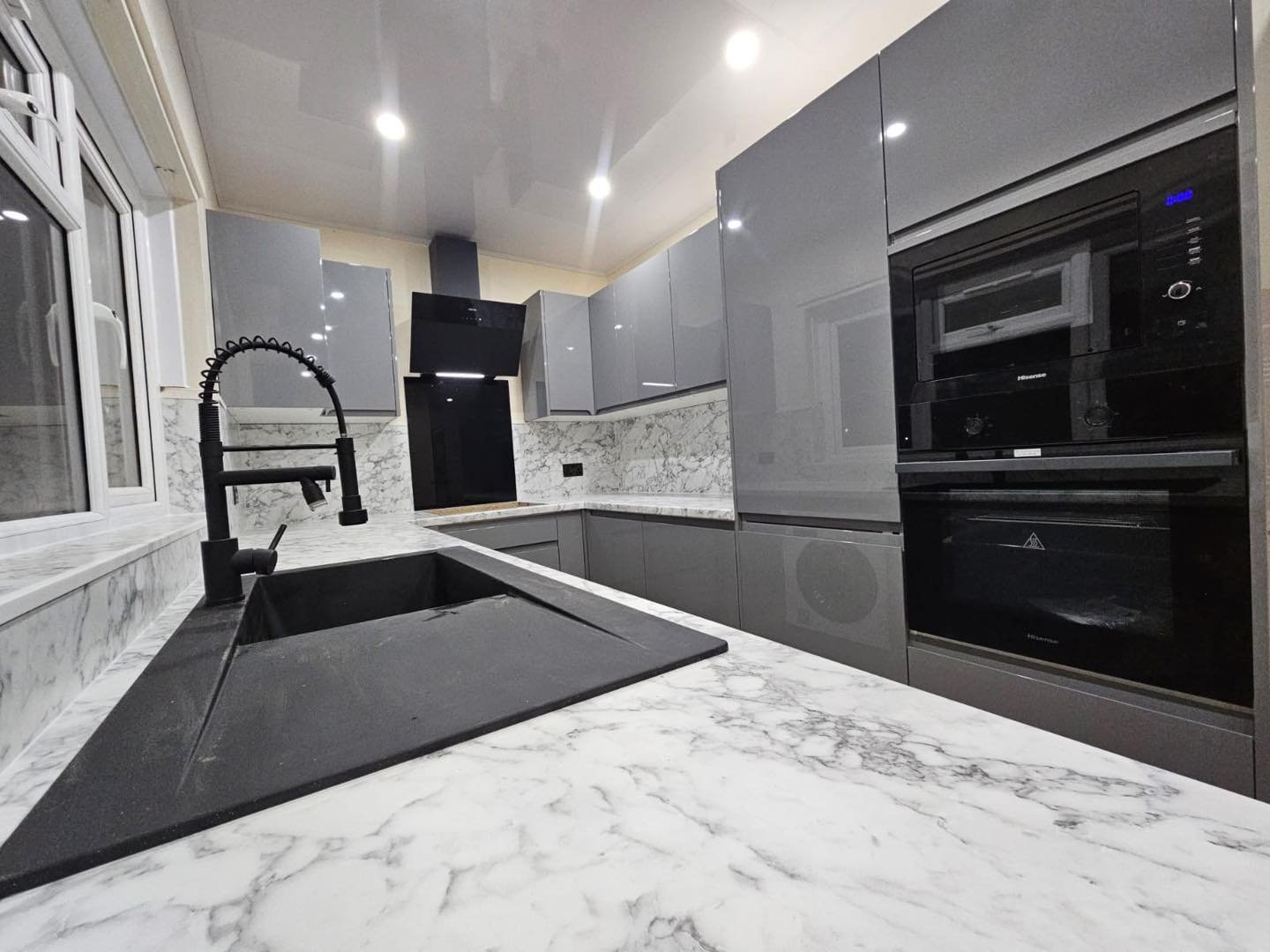 Kitchen island with social seating